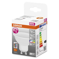 OSRAM LED Retrofit RGBW LED Spot avec télécommande mat (ex 25W) 2,9W / 2700K blanc chaud GU10