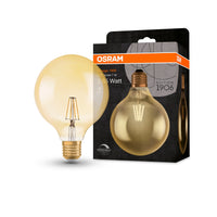 OSRAM Vintage 1906® GLOBE Lampe LED à intensité variable (ex 55W) 7W / 2500K blanc chaud E27 optique or