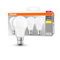 Lampe LED OSRAM LED BASE CLASSIC A Lampe LED 8W 827 Frosted B22d, 806 lm, 2700 K, blanc chaud, lot de 4