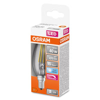 OSRAM Retrofit Classic B ampoule LED forme bougie dimmable mat (ex 40W) 5W / 4000K blanc froid E14