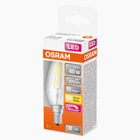 OSRAM Retrofit Classic B Lampe LED en forme de bougie à intensité variable (ex 40W) 5W / 2700K blanc chaud, E14