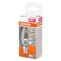 OSRAM Retrofit Classic B ampoule LED forme bougie (ex 25W) 2,5W / 4000K blanc froid E14