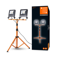 LEDVANCE LED Baustrahler für Außenanwendungen, Tripod-Ständer, LED Worklight, 2 x 50 Watt