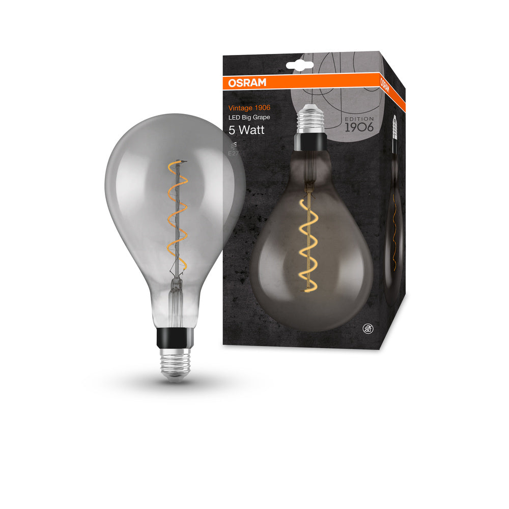 Lampe LED OSRAM VINTAGE 1906® LED CLASSIC A 4W 818 Fumée E27, 140 lm, 1800 K, Lumière chaude et confortable