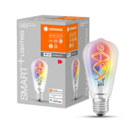 Ampoule LED LEDVANCE Wifi SMART+ filament Edison 30 RGBW multicolore (ex 60W) 4,5W E27