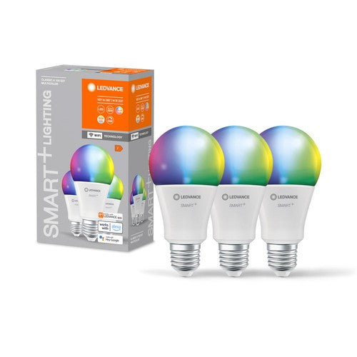 LEDVANCE WIFI  SMART+LED-Lampe, RGBW, 14W, 1521lm, E27, 3er-Pack