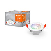 LEDVANCE Wifi SMART+ SMART ENCASTRÉE SPOT PLAFONNIER Ø 86mm, RGB 4W, 220…240 V, Blanc réglable, 3000…6500K
