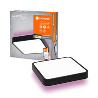 LEDVANCE Wifi SMART+ ORBIS BACKLIGHT plafonnier LED RGBW multicolore 35x35cm blanc tunable 28W / 3000-6500K noir