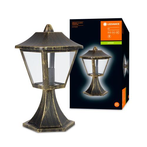 Pylônes de jardin LED LEDVANCE, éclairage pour applications extérieures, culot E27, hauteur : 33 cm, Endura Classic Trad