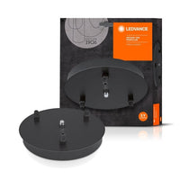 LEDVANCE Vintage Edition 1906, rosette noire, support pour lampes à pendule LEDVANCE Vintage 1906, boîtier en aluminium