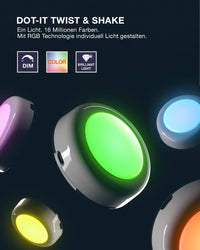 OSRAM Bluetooth SMART DOT-IT TWIST & SHAKE, rechargeable, fonction bruit blanc, RGBW, 4000K