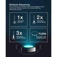 OSRAM Bluetooth SMART DOT-IT TWIST & SHAKE, wiederaufladbarer Dot, White Noise Funktion, RGBW, 4000K