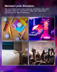 OSRAM Bluetooth SMART DOT-IT TWIST & SHAKE, rechargeable, fonction bruit blanc, RGBW, 4000K