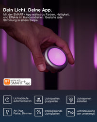OSRAM Bluetooth SMART DOT-IT TWIST & SHAKE, rechargeable, fonction bruit blanc, RGBW, 4000K